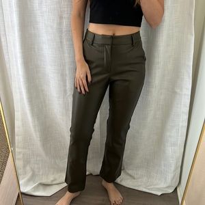 Anthropology green leather pants